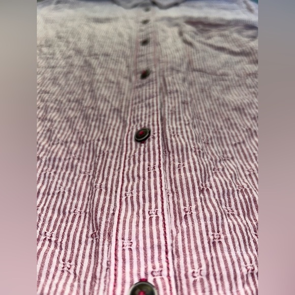 Free people No Limits Stripe Split Back Button Loose Oversized Bohemian - Picture 7 of 11